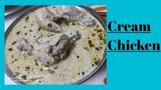 Cream chicken Cream chicken with onion cream chicken recipe [upl. by Bary449]