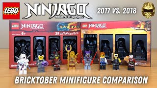 LEGO Ninjago Bricktober Minifigure Pack Comparison 2017 vs 2018 [upl. by Stoneman251]