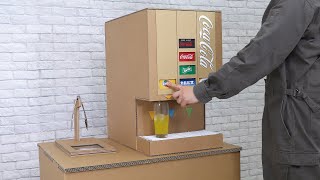 【リアル！】ドリンクバー再現してみた｜It’s so realistic Cardboard SODA FOUNTAIN [upl. by Nivan]