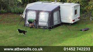 Vango Balletto Air Awning Pitching amp Packing Video [upl. by Eanom682]