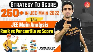 JEE Strategy🔥 How To Score 250 In JEE Main 2022  JEE Mains Marks Vs Percentile Vs Rank Analysis [upl. by Macario]