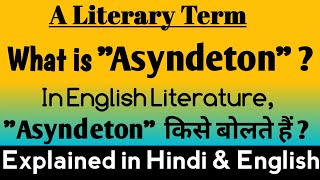 What is Asyndeton   Asyndeton in English literature  Asyndeton examples [upl. by Koby]