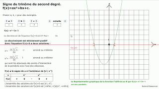 Signe du trinôme du second degré [upl. by Surovy]