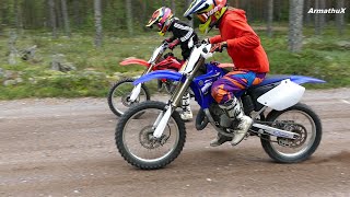 Yamaha YZ125 vs Honda CR85 [upl. by Tavie462]