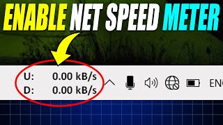 How to Enable Speed Monitor on Windows 10  Add Internet Speed Meter in Taskbar [upl. by Susette917]