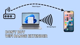 Turn Windows 11 Laptop into a STRONG WiFi Range Extender [upl. by Ziul588]