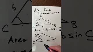 Area rule using trigonometry maths gcsemaths triangle [upl. by Converse946]