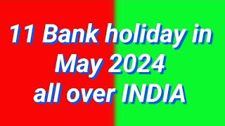 Bank holidays in May 2024  Bank holiday list  youtubecreateapp [upl. by Ahsel955]