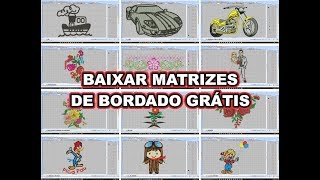 BAIXAR MATRIZES DE BORDADO  100 MATRIZES GRÁTIS [upl. by Rutra]