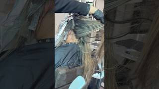 Airtouch amp Teasy Lights haircolor airtouch trendingshorts hair blondehair haircolortutorial [upl. by Harim589]