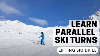 Learn To Ski Parallel Turns  Lifting the Ski Drill [upl. by Alberto]