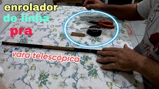 ENROLADOR DE LINHA PRA VARA TELESCÓPICA FEITO COM PREGADOR DE ROUPA [upl. by Salohcim885]