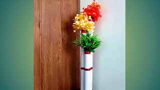 Wall hanging flower pot craft ideas diy craft homearthomeart shorts homedecor cardbordcraft [upl. by Earehs]