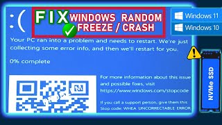 Fix Windows 10 Blue Screen WHEA UNCORRECTABLE ERROR 0x00000124 Tutorial [upl. by Ettenuahs689]