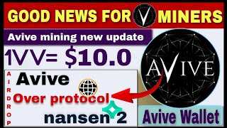 Avive Mining App New Update  Nansen 2 airdrop  over protocol airdrop  Avive network airdrops [upl. by Libyc434]