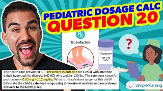 Pediatric Dosage Calculation  for Nursing Students Practice Question 20 [upl. by Rambort]