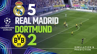 REAL MADRID 52 BORUSSIA DORTMUND • Highlights • Champions League 2425  SimulaciónRecreación [upl. by Nerua]