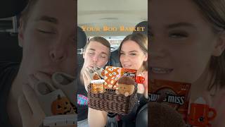 Can he GUESS my BOO BASKET🎃✨ challenge game vs halloween boobasket couple fyp [upl. by Aphra]