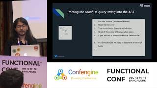 Using Haskell to build a performant GraphQL to SQL compiler by Tanmai Gopal at FnConf18 [upl. by Volotta402]