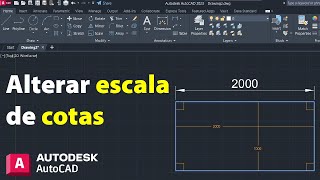 Como alterar escala de cotas no Autodesk AutoCAD 2023 [upl. by Ellemrac]