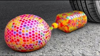 car crushing experiment with toys King and satisfying asmr slime videos [upl. by Neral]