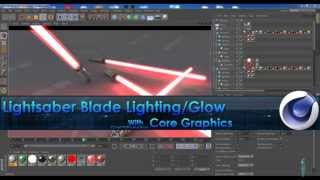 Cinema4D Tutorial  Lightsaber Blade LightingGlow [upl. by Martinez]