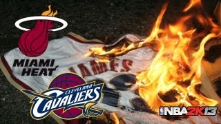 HD Miami Heat vs Cleveland Cavaliers 9895  Return of Lebron James  03202013  NBA 2k13 [upl. by Nadnarb670]