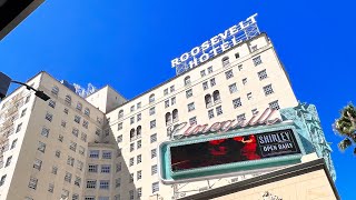 A Weekend at the Hollywood Roosevelt Hotel  Hollywood Walk of Fame  Los Angeles California [upl. by Ynaiffit]