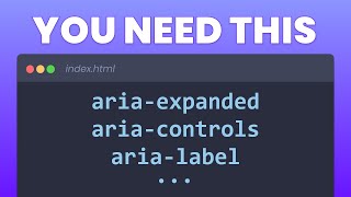 Why you should start using ARIA Attributes in HTML [upl. by Kiker278]