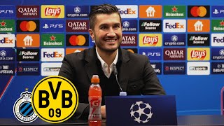 „Wichtig gut zu starten“  PK mit Sahin  Club Brügge – BVB 03 [upl. by Nonad]