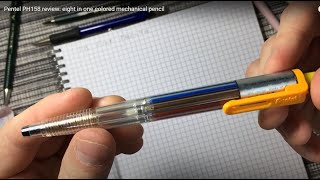 Pentel PH158 eight colors in one mechanical pencil REVIEW [upl. by Glory]