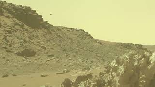 Aerial object over Mars Jezeros crater rim [upl. by Mel690]