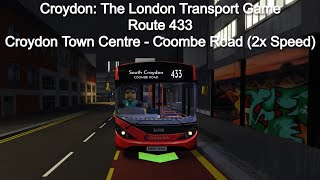 Croydon Bus Simulator I Enviro 200 MMC Croycoach Croydon Town Cntr  Coombe Road 2x Speed 433 [upl. by Zerelda]