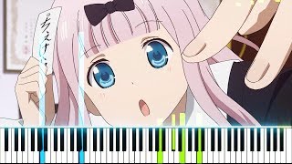 Chikas Dance  Kaguyasama Love is War ED 2  quotChikatto Chika Chikaquot Synthesia Piano Tutorial [upl. by Anaile]