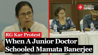 Watch When A Junior Doctor Schooled West Bengal CM Mamata Banerjee  RG Kar Protest [upl. by Harbird]