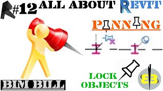 How to PinUnpin Objects in RevitPinningHow to lock objectsComplete Revit Course T12 by BIM BILL [upl. by Aisanahta652]