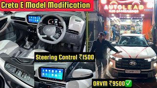 New Creta E Base Model Modification✅Cruise Control Working in Creta Base Model🤑Creta E Music System [upl. by Aneerol]