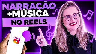 Como Colocar Áudio e Música de fundo no Reels Instagram [upl. by Doherty]