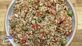 Greek Orzo Salad Recipe  Easy Greek Pasta Salad Recipe [upl. by Avalsorim]