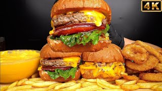 ASMR MUKBANG  Double WAGYU CHEESEBURGER Double CHEESEBURGERS EXTRA SAUCE [upl. by Lelah]