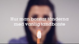 Hur man borstar tänderna med vanlig tandborste  Folktandvården [upl. by Tabina837]