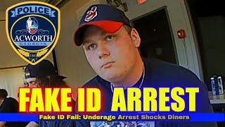 Fake ID Fail Underage Arrest Shocks Diners  DUI  Acworth Police Department [upl. by Yasdnil]