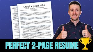 How to Write a Perfect 2Page Resume Get More Interviews amp Jobs templates amp examples included [upl. by Indnahc]