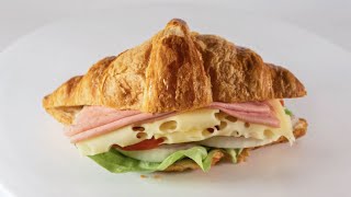 Croissant Sandwich Recipe  Croissant Ideas  Ham amp Cheese Croissant Sandwich [upl. by Devin]