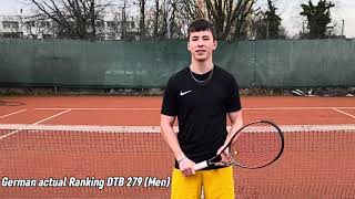 Lukas Hamacher Tennis Player Recruiting Video [upl. by Babby618]