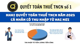 Cách nộp tờ khai quyết toán thuế TNCN đối với cá nhân có thu nhập 2 nơi [upl. by Nebe]