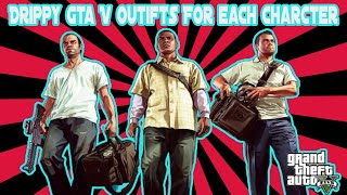 Drippy Outfits For Each Character  GTA V Story Mode Fixed Audio [upl. by Cirilla979]