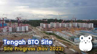 Tengah BTO Nov2022  A quick look at the construction progress around Tengah area in 4K [upl. by Ielarol]