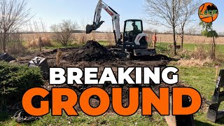 Breaking Ground on NATURAL Recreational Swim Pond  Part 1 [upl. by Jerrie]