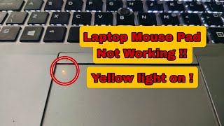 Laptop mouse pad not working  Mouse pad yellow light on । Amin On The Way [upl. by Oberheim]